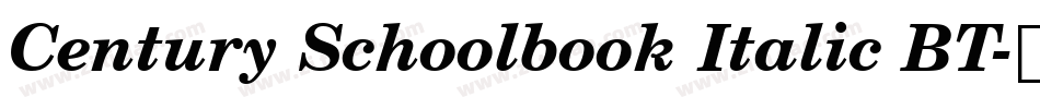 Century Schoolbook Italic BT字体转换